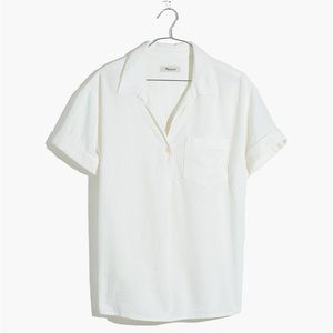 Madewell Linen-blend Swenson Popover Shirt Large